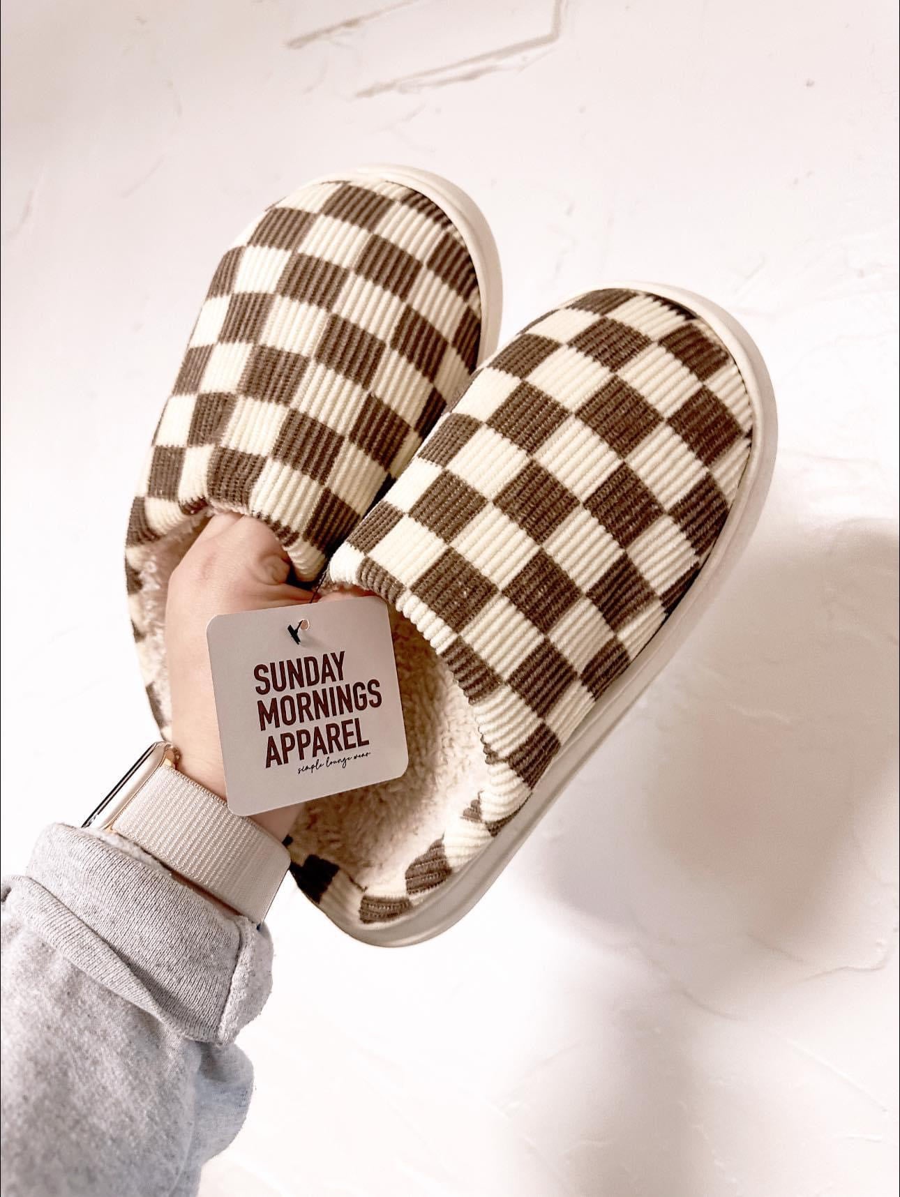 Vans checkerboard slippers sales